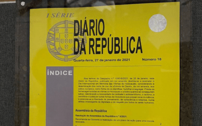 DIÁRIO DA REPÚBLICA VESTE-SE DE AMARELO NO DIA INTERNACIONAL EM MEMÓRIA DAS VÍTIMAS DO HOLOCAUSTO