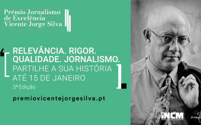 Prémio Jornalismo de Excelência Vicente Jorge Silva: prazo para candidaturas prolongado até 15 de janeiro