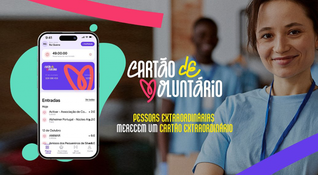 O Cartão de Voluntário é uma plataforma que permite o registo de todos os voluntários do país